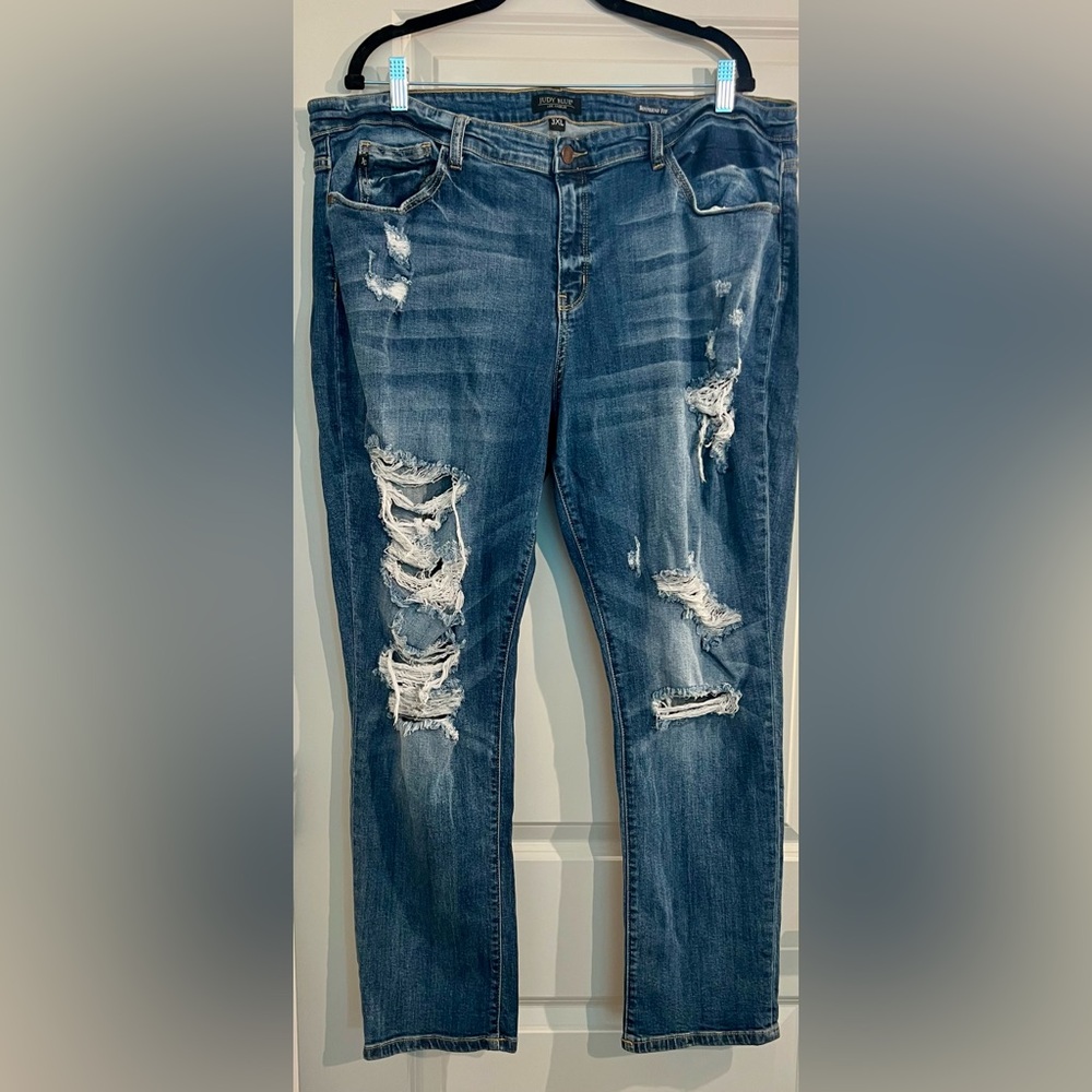 Judy Blue distressed jeans, plus size